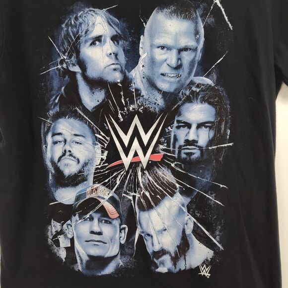 WWE Graphic Print T-Shirt Men's Size M Black Superstar Faces Officially Licensed - Picture 3 of 8